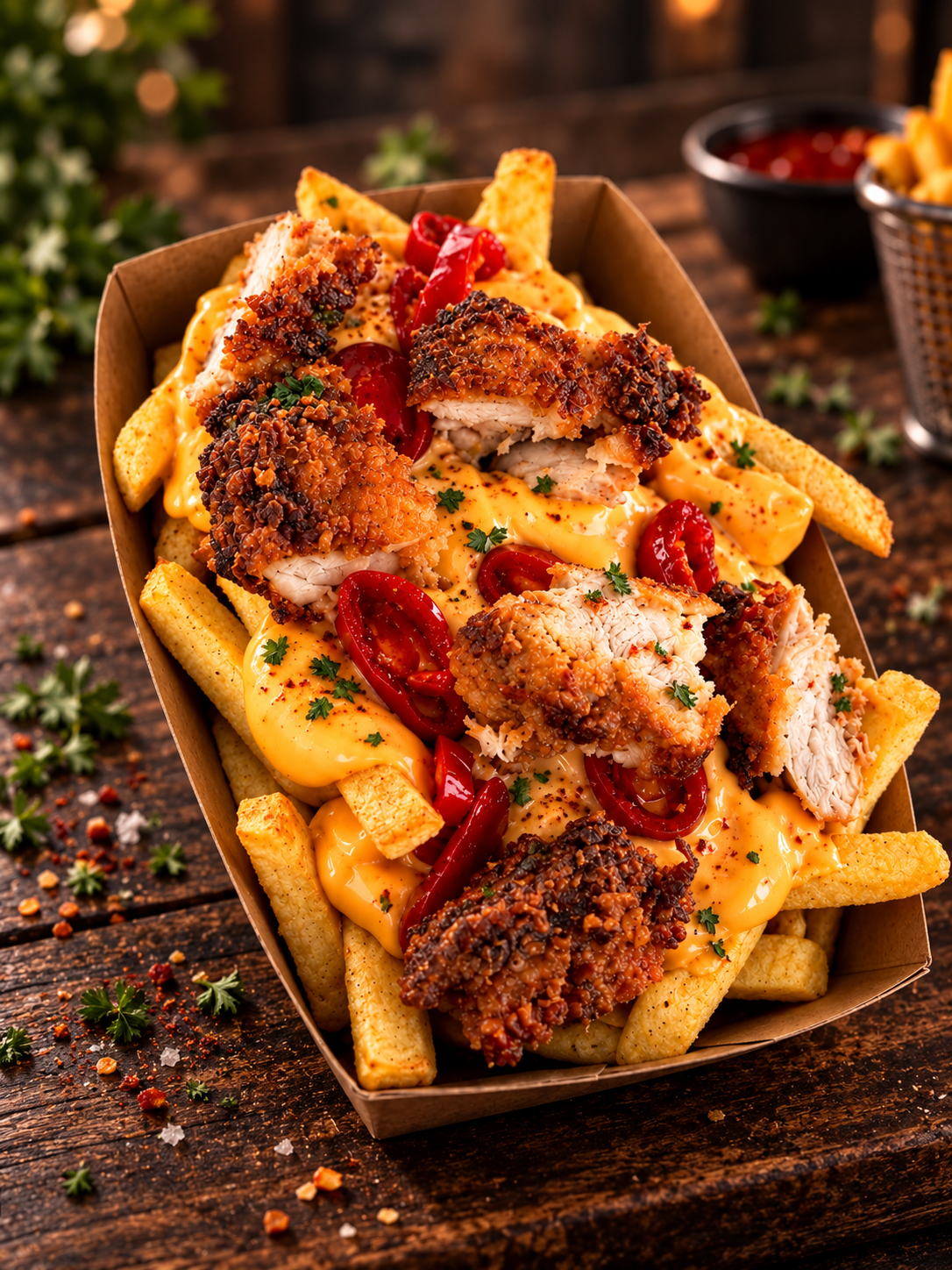 Chicken Cheese Fries von Bei Mo Streetfood