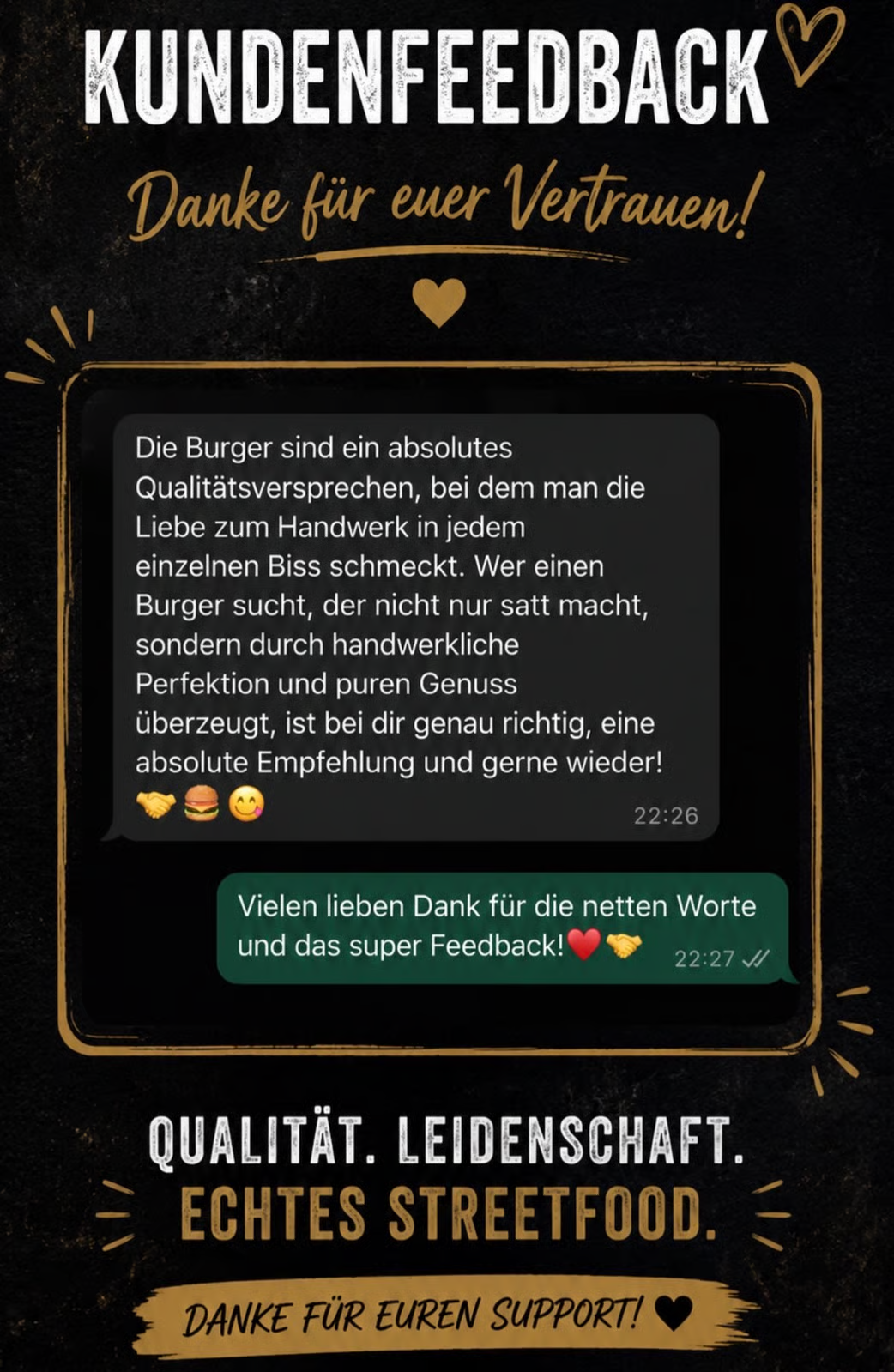 Kundenfeedback zu den Burgern